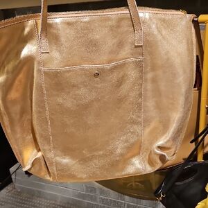 Gilli Metallic Gold Tote Bag